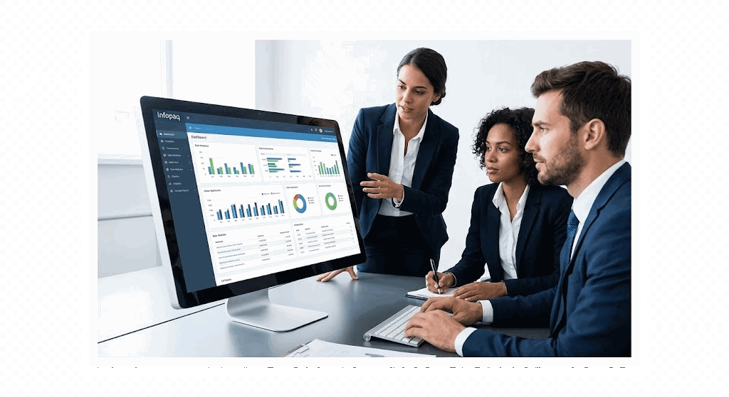 Professional using Infopaq ERP system